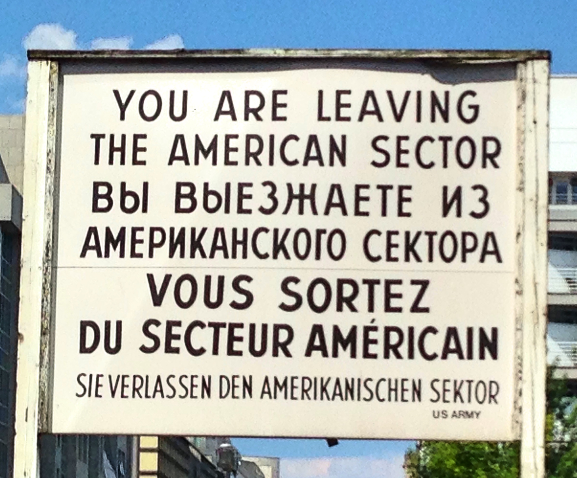 Checkpoint Charlie Sign